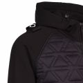 Mens Jet Black Polygon Quilted Hybrid Sweat Jacket 78065 by MA.STRUM from Hurleys