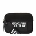 Womens Black Branded Satin Camera Bag 51143 by Versace Jeans Couture from Hurleys