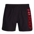Mens Black/Red Abas Logo Swim Shorts 88019 by HUGO from Hurleys