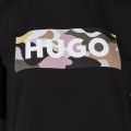 Womens Black The Boxy Tee 11 Camo S/s T Shirt 109234 by HUGO from Hurleys