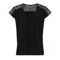 Womens Black Crepe Light Lace Top 47692 by French Connection from Hurleys