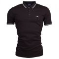 Mens Black Tipped Modern Fit S/s Polo 19186 by Armani Jeans from Hurleys