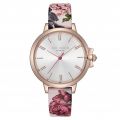 Womens Floral & Rose Gold Bow Case Leather Watch 26290 by Ted Baker from Hurleys