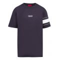 Mens Dark Blue Durned-U6 S/s T Shirt 55089 by HUGO from Hurleys