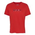 Womens Deep Crimson Multicolour Logo S/s T Shirt 58086 by Tommy Jeans from Hurleys