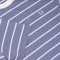 Mens Summer Blue Oxford Stripe S/s T Shirt 21224 by Fred Perry from Hurleys