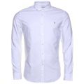 Mens White Brewer Oxford Slim Fit L/s Shirt