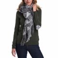 Womens Grey/Juniper Tartan Boucle Scarf 47523 by Barbour from Hurleys