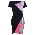 Womens Black Stripes & Flower Dress 72666 by Versace Jeans from Hurleys