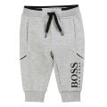 Toddler Grey Marl Branded Sweat Pants 56019 by BOSS from Hurleys