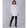 Womens White Throttle Long Hooded Sweat Top 81990 by Barbour International from Hurleys
