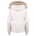 Womens Oatmeal Down Hooded Jacket 28928 by Calvin Klein from Hurleys