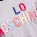 Womens Light Grey Melange Embossed Logo S/s Tee Shirt 10476 by Love Moschino from Hurleys