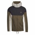 Mens Khaki Contrast Zip Hood Jacket 40532 by Pretty Green from Hurleys