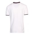 Mens White Double Tipped S/s Polo Shirt 45686 by Emporio Armani from Hurleys