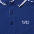 Boys Blue Tipped Branded L/s Polo Shirt 16685 by BOSS from Hurleys