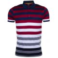 Paul & Shark Mens Red Assorted Striped Shark Fit S/s Polo Shirt 65007 by Paul And Shark from Hurleys