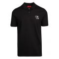 Mens Black Delion Logo Cube S/s Polo Shirt 56908 by HUGO from Hurleys