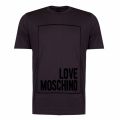 Mens Black Logo Box Regular S/s T Shirt 15600 by Love Moschino from Hurleys