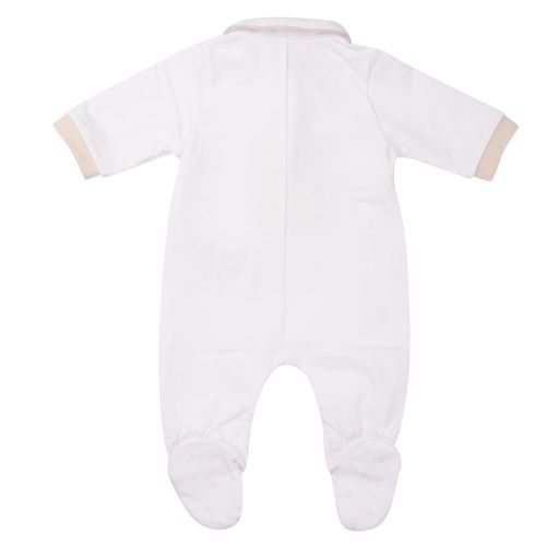 Boys Beige and White Baby Trim Babygrow 19810 by Armani Junior from Hurleys