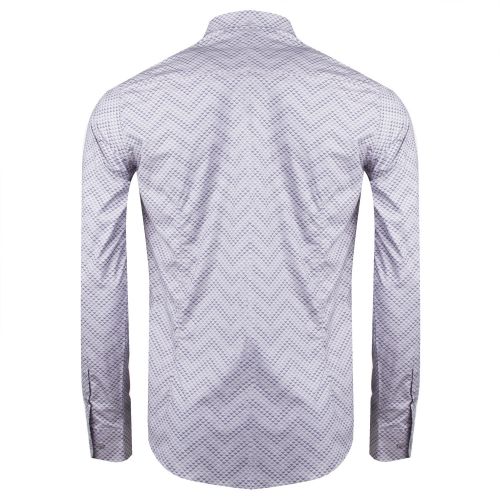 Mens Blue Mini Eagle L/s Shirt 29152 by Emporio Armani from Hurleys
