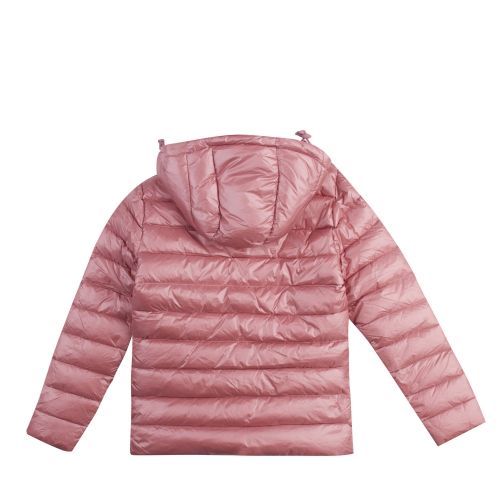 Girls Dusky Pink Spoutnic Shiny Hooded Padded Jacket 48990 by Pyrenex from Hurleys