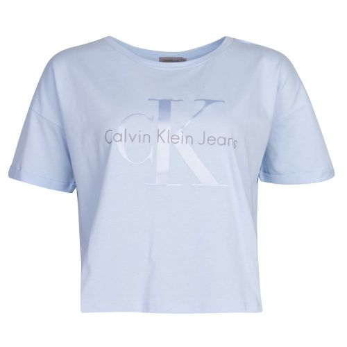 Womens Chambray Blue Teco-22 Cropped S/s T Shirt 20651 by Calvin Klein from Hurleys