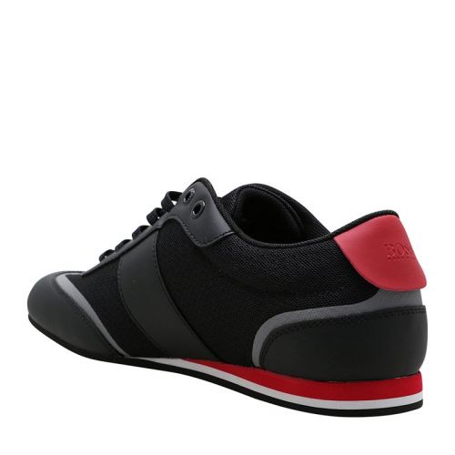 Athleisure Mens Charcoal/Red Lighter Lowp Mesh Trainers 100248 by BOSS from Hurleys