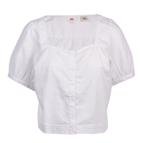 Womens Bright White Simone Puff Sleeve Blouse 57823 by Levi's from Hurleys