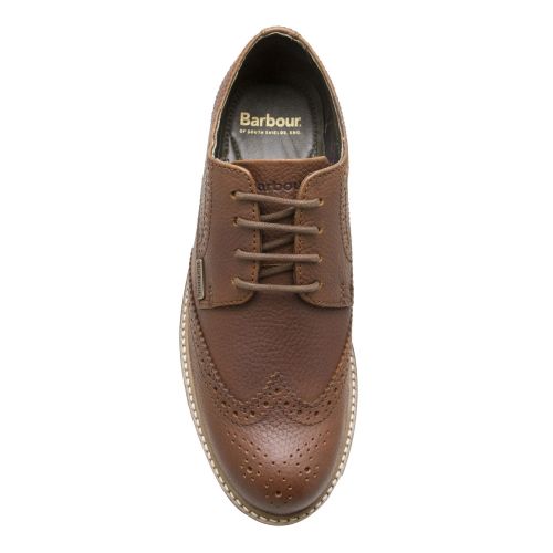 Mens Dark Brown Bamburgh Brogue Shoes 52585 by Barbour from Hurleys