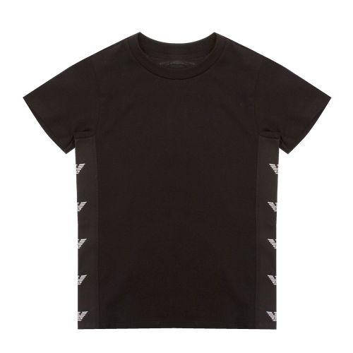 Boys Black Logo Trim S/s T Shirt 30715 by Emporio Armani from Hurleys