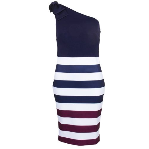 Womens Navy Hilila Stripe Dress 9048 by Ted Baker from Hurleys