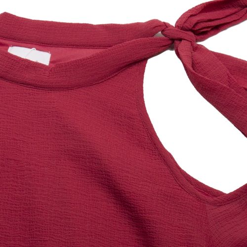 Womens Earth Red Vimimi Bow Blouse 27663 by Vila from Hurleys