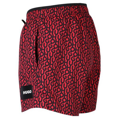 Mens Red Jago AOP Swim Shorts 110050 by HUGO from Hurleys