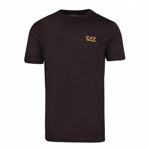 Mens Black/Gold Train Core ID Pima S/s T Shirt 48293 by EA7 from Hurleys
