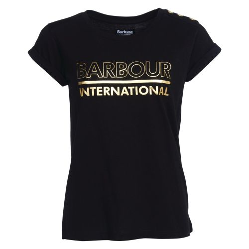 Womens Black Avalon S/s T Shirt 107909 by Barbour International from Hurleys