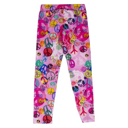 Girls Multicoloured Printed Leggings 36154 by Moschino from Hurleys