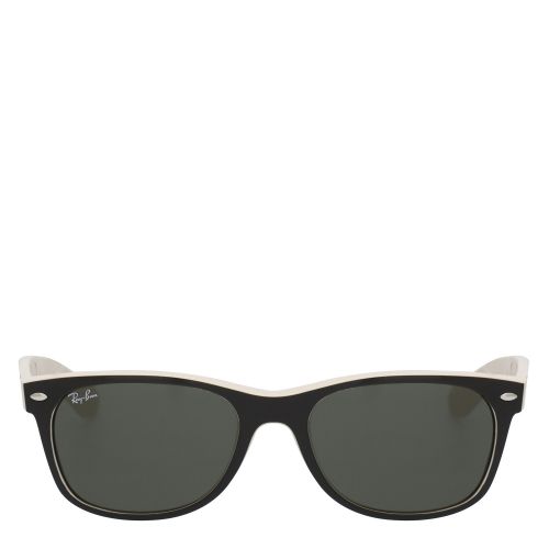 Top Black On Beige RB2132 New Wayfarer Sunglasses 49474 by Ray-Ban from Hurleys