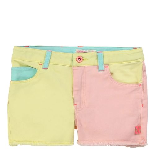 Girls Yellow Multi Patchwork Shorts 55744 by Billieblush from Hurleys