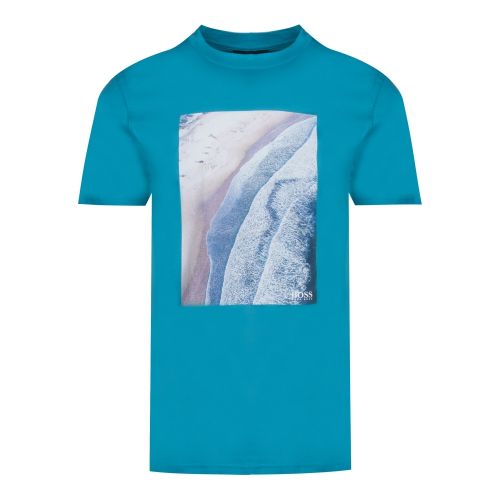 Casual Mens Blue Teecher 2 Beach S/s T Shirt 44899 by BOSS from Hurleys