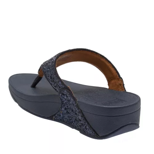 Womens Midnight Navy Lulu Glitter Toe Post Sandals 59598 by FitFlop from Hurleys