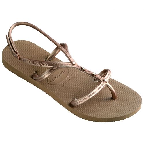 Womens Rose Gold Allure Maxi Flip Flops 10286 by Havaianas from Hurleys