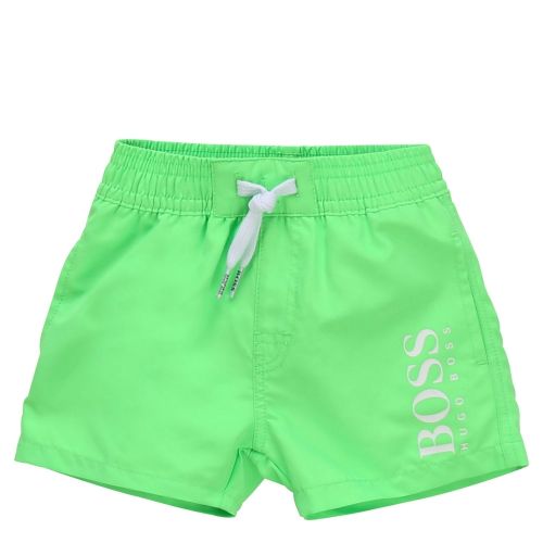 Toddler Green Logo Leg Swim Shorts 56013 by BOSS from Hurleys
