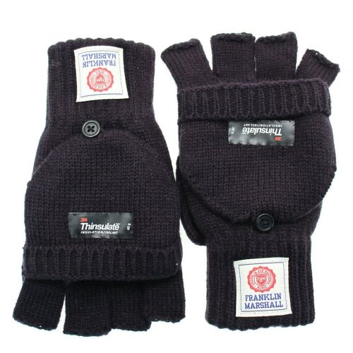 Mens Navy Knitted Gloves 18915 by Franklin + Marshall from Hurleys