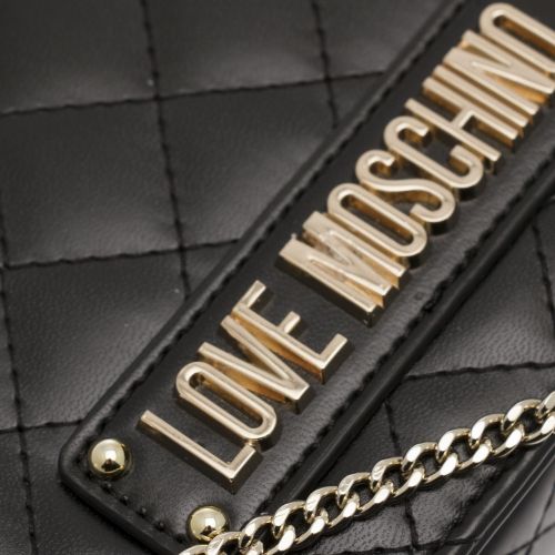 Womens Black Quilted Chain Crossbody Bag 35090 by Love Moschino from Hurleys