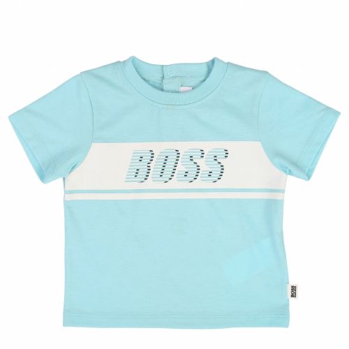 Toddler Turquoise Go Faster Logo S/s T Shirt 38309 by BOSS from Hurleys