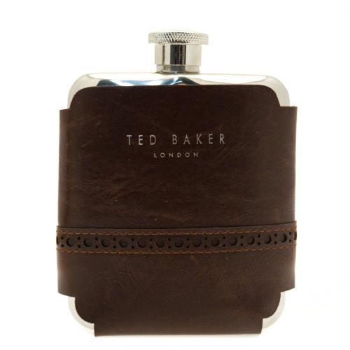 Walnut Brown Brogue Hip Flask 67789 by Ted Baker from Hurleys