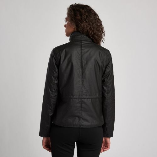 Womens Black Trial Waxed Jacket 51312 by Barbour International from Hurleys