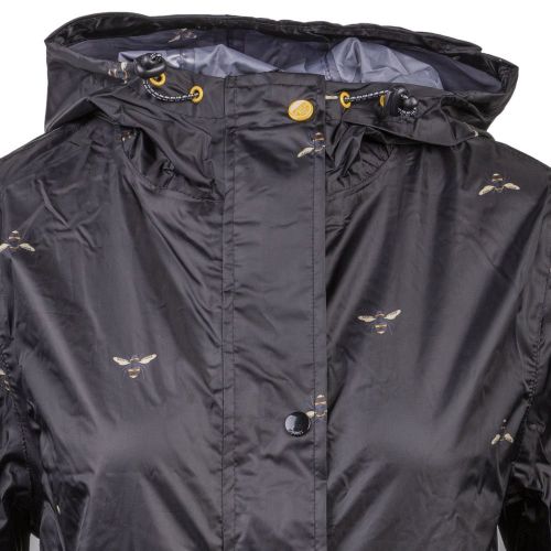Womens Black Bee Golightly Packable Waterproof Coat 99276 by Joules from Hurleys