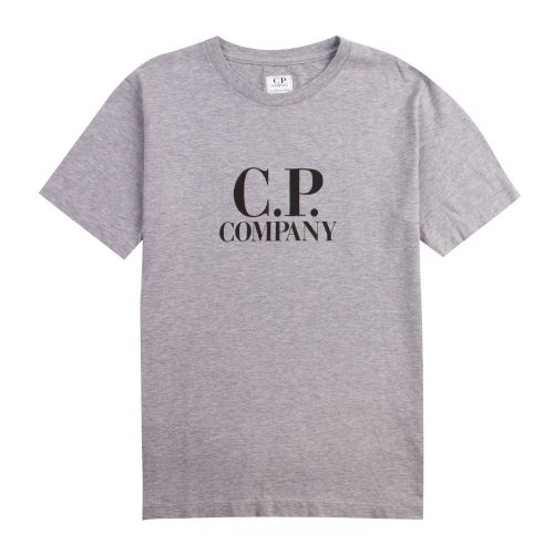 Boys Grey Melange Goggle Back Print S/s T Shirt 53565 by C.P. Company Undersixteen from Hurleys